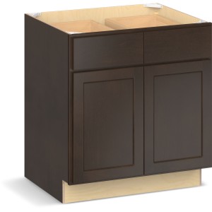 RELIABILT Parkstone II Base Cabinet, Espresso Stained, 30" W, 2 Doors 2 Drawers, Fully Assembled - 641044 | Lowe's Pro Supply